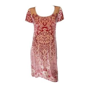 Holly Hock Lucky Brand Boho velvet mini/midi dress size S